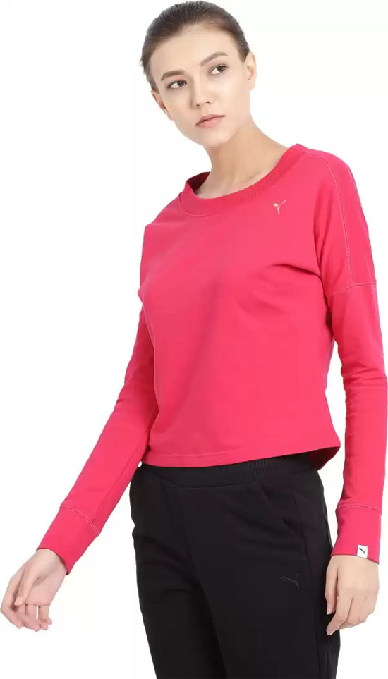 Puma  Full Sleeve Solid Women Sweatshirt