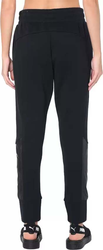 Solid Women Black Track Pants