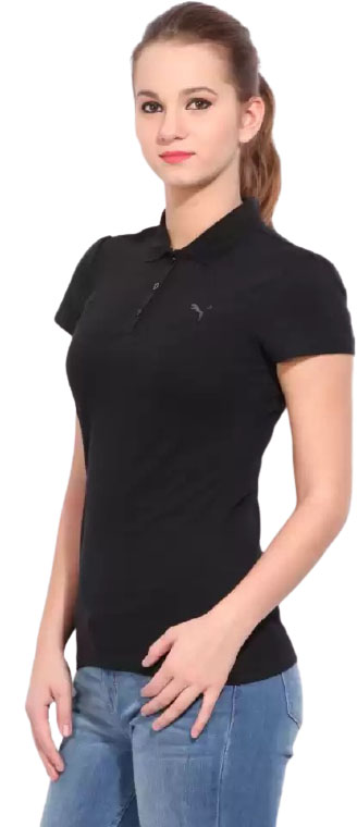 Puma black Women ESSPolo T-Shirt