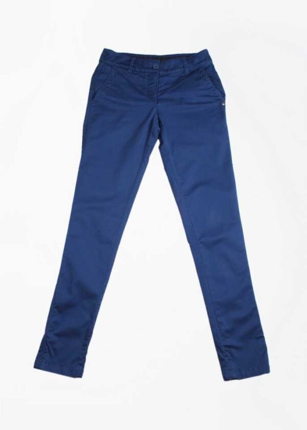 Puma  Slim Fit Women Blue Cotton Blend Trousers