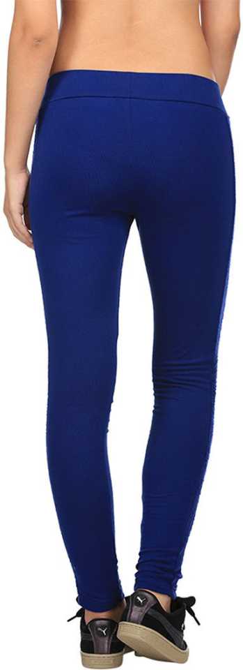 Puma Solid Women Blue Tights