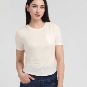 Aeropostale Solid Women Round Neck T-Shirt