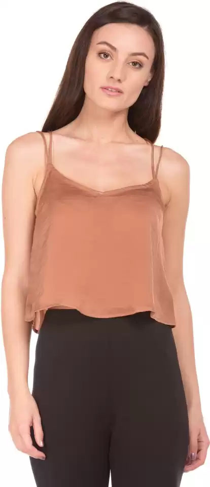 Aeropostale  Women Brown Camisole T-shirt