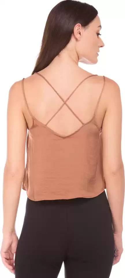 Aeropostale  Women Brown Camisole T-shirt