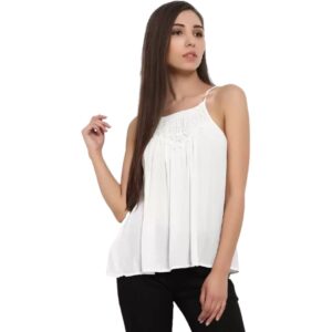 Aeropostale  Casual Sleeveless Solid Women White Top