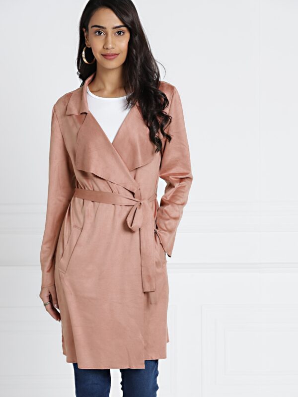 all about you Women Pink Suede Tailored Jacket