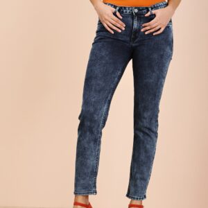 all about you Women Blue Straight Fit Mid-Rise Clean Look Jeans