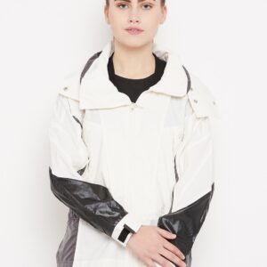 ADIDAS by Stella McCartney Women Off-White  Grey Ultra Tech Running Jacket