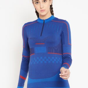 Stella McCartney by ADIDAS Blue Seamless Fitted Training Studio Top