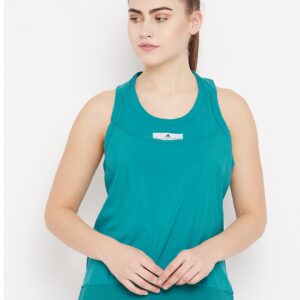 Stella McCartney by ADIDAS Women Teal Green AZ Running Tank Top