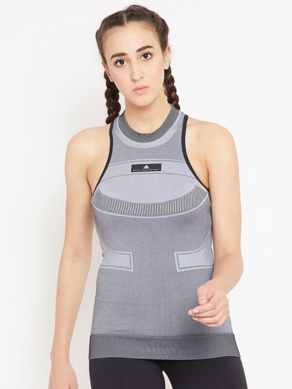 Stella McCartney by ADIDAS Women Grey Printed Ultra Running Tank Top