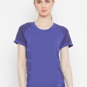 ADIDAS Women Blue CRU PK Running T-shirt