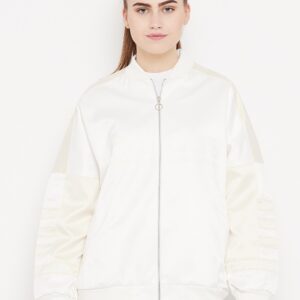 ADIDAS Originals Women Off-White Solid Track Jacket