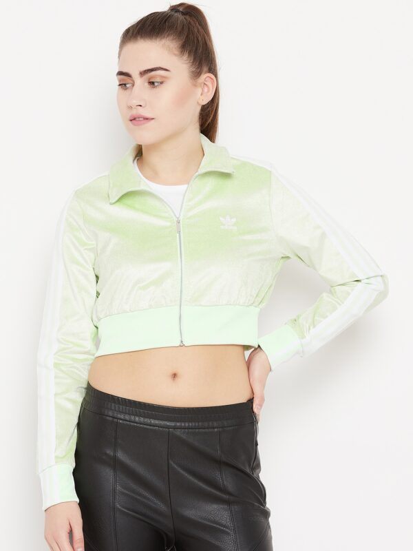 ADIDAS Originals Women Lime Green Solid Track Jacket