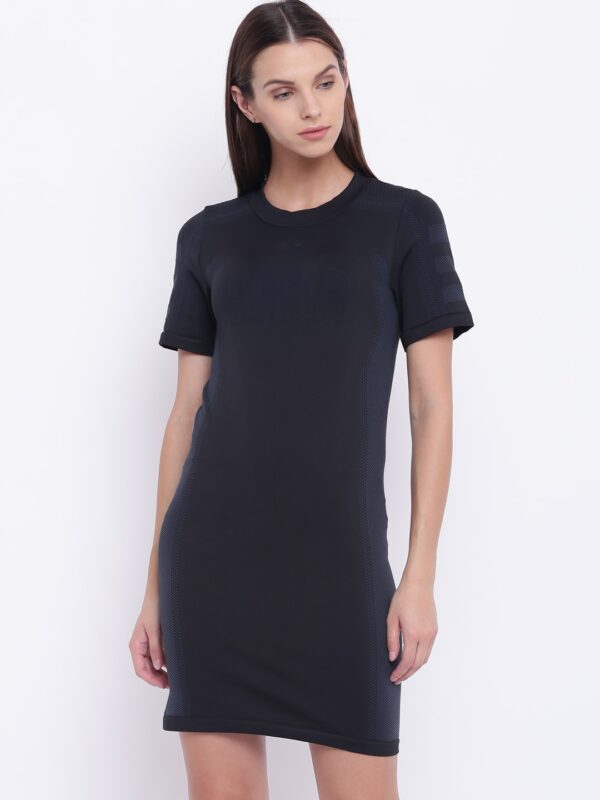 ADIDAS Originals Women Black Solid T-shirt Dress