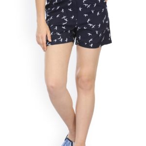 Alba Navy Printed Shorts