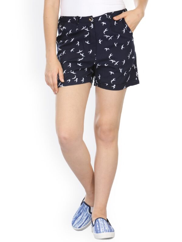 Alba Navy Printed Shorts