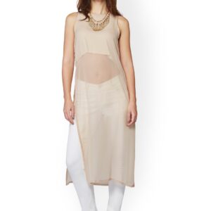 AND Beige Sheer Tunic