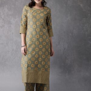 Anouk Women Printed Kurta with Palazzos