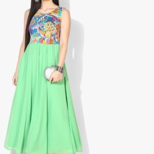 Biba Green Printed Maxi Dress