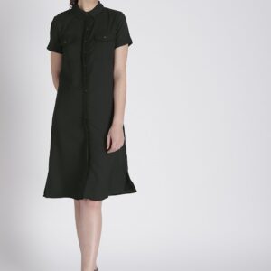 Chemistry Women Black Solid Shirt Dress