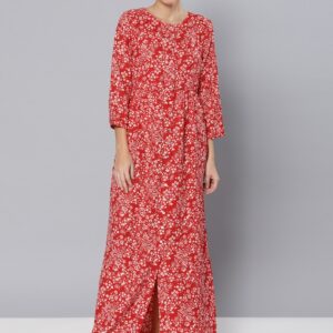 Chemistry Women Red Printed Maxi Dress