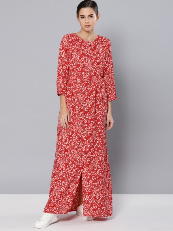 Chemistry Women Red Printed Maxi Dress