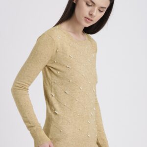 Chemistry Women Beige Embellished Sweater