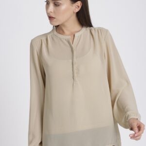 Chemistry Women Beige Solid Top