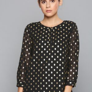 Chemistry Women Black Printed Top