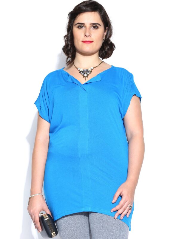 D Muse Women Curvy Blue Top