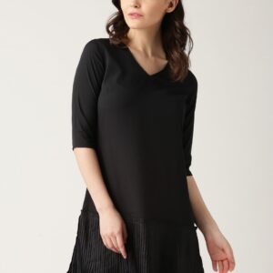 DressBerry Black Drop-Waist Dress