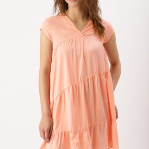 DressBerry Women Pink Solid A-Line Dress