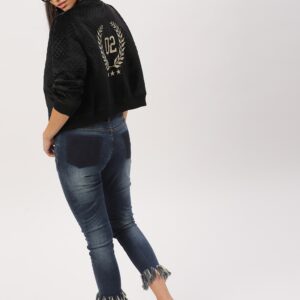 DressBerry Women Black Solid Bomber Jacket