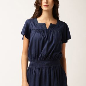 DressBerry Women Navy Solid Top