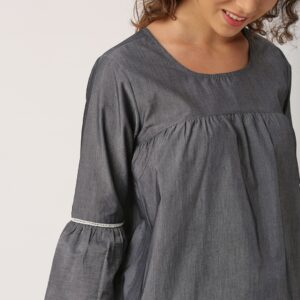 DressBerry Women Grey Solid Top