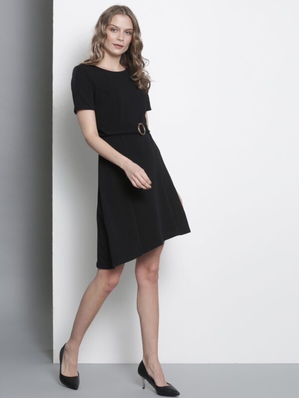 DOROTHY PERKINS Women Black Solid Fit and Flare Dress