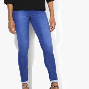 Blue Washed Mid Rise Skinny Fit Jeans