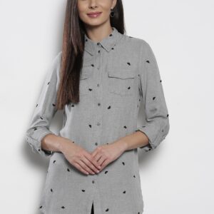 DOROTHY PERKINS Women  Regular Fit Embroidered Casual Shirt