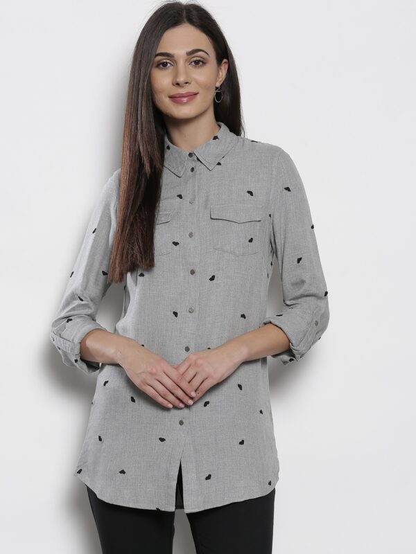 DOROTHY PERKINS Women  Regular Fit Embroidered Casual Shirt