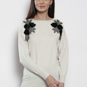 DOROTHY PERKINS Women Off-White Solid Pullover