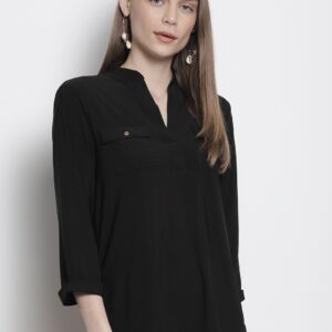 DOROTHY PERKINS Women Black Solid Top