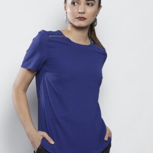 DOROTHY PERKINS Women Blue Solid Top