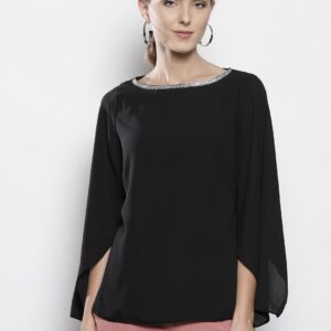 DOROTHY PERKINS Women Black Solid Top