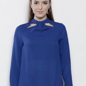 DOROTHY PERKINS Women Blue Solid Top