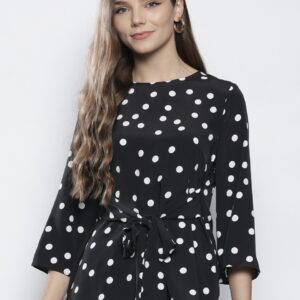 DOROTHY PERKINS Women Black  White Printed Top