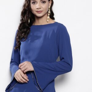 DOROTHY PERKINS Women Blue Solid Top