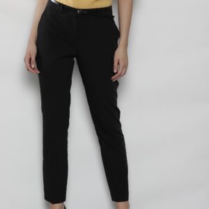 DOROTHY PERKINS Women Black Straight Fit Solid Formal Trousers