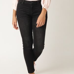 ESPRIT Women Black Skinny Fit Mid-Rise Mildly Distressed Stretchable Jeans