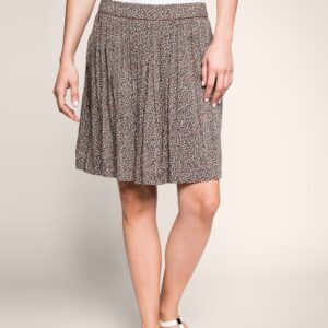 ESPRIT Off-White  Black Animal Print Flared Skirt